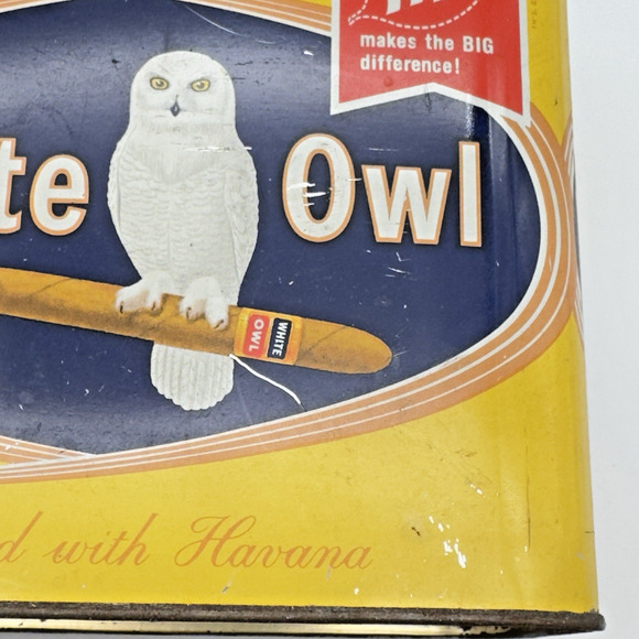 Vintage WHITE OWL SQUIRES Havana Cigars 10¢ Cent Cigar Tobacco Tin Empty Prop - Picture 11 of 16